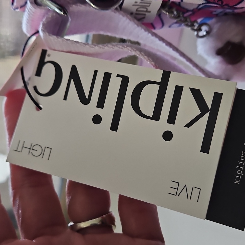 Kipling Pink Blue Floral Rainbow Crossbody Bag - Picture 3 of 10